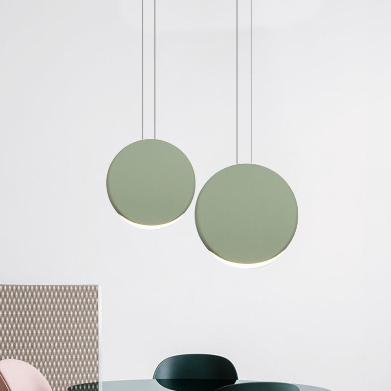 6 "/8" largo ascensore rotondo a soffitto a soffitto a led in metallo nordico a led nero/bianco/grigio lampada sospesa in luce calda/bianca