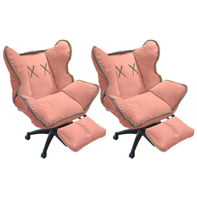 Contemporary Office Chair Nylon Base Swivel Rolling Task Chair with Wheels