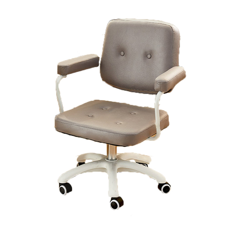 Padded Arms Modern Swivel Chair Adjustable Seat Height Office Chair with Wheels