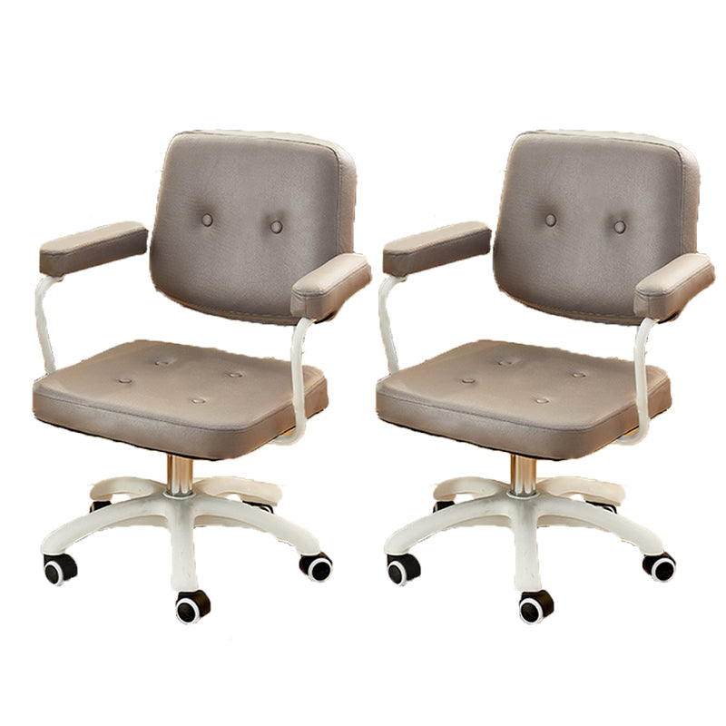 Padded Arms Modern Swivel Chair Adjustable Seat Height Office Chair with Wheels