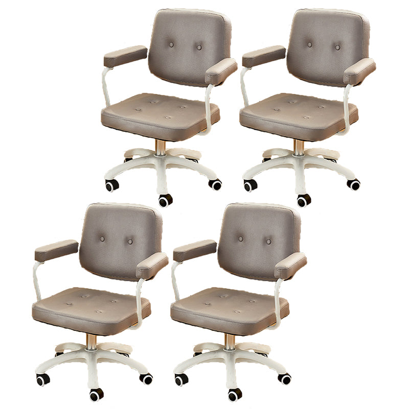 Padded Arms Modern Swivel Chair Adjustable Seat Height Office Chair with Wheels