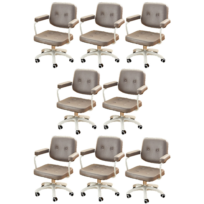 Padded Arms Modern Swivel Chair Adjustable Seat Height Office Chair with Wheels