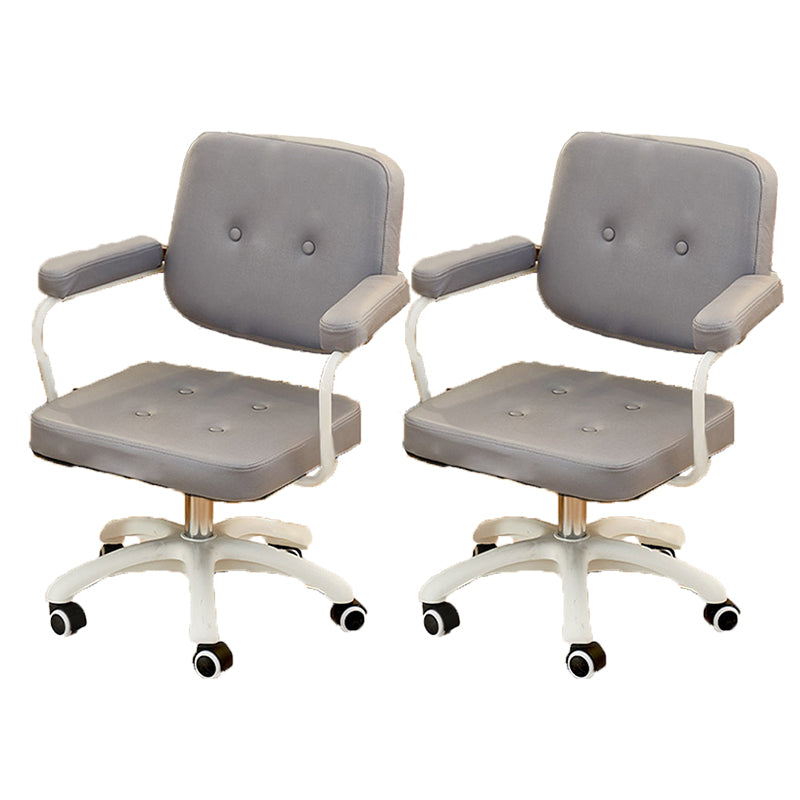 Padded Arms Modern Swivel Chair Adjustable Seat Height Office Chair with Wheels