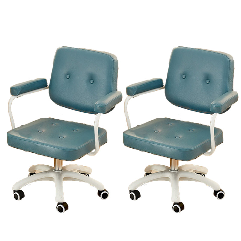 Padded Arms Modern Swivel Chair Adjustable Seat Height Office Chair with Wheels