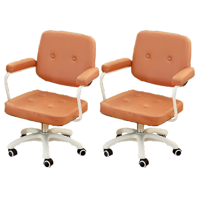 Padded Arms Modern Swivel Chair Adjustable Seat Height Office Chair with Wheels