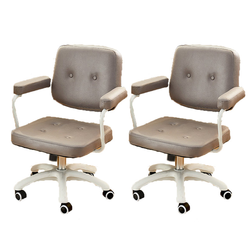 Padded Arms Modern Swivel Chair Adjustable Seat Height Office Chair with Wheels
