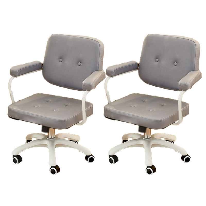 Padded Arms Modern Swivel Chair Adjustable Seat Height Office Chair with Wheels
