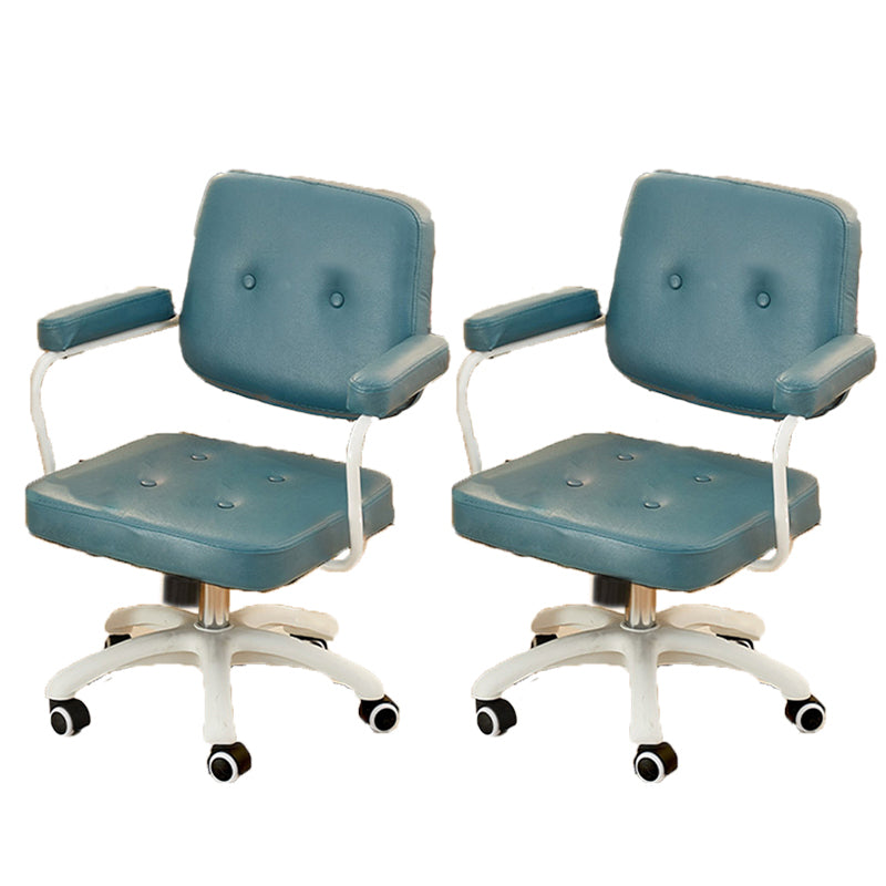 Padded Arms Modern Swivel Chair Adjustable Seat Height Office Chair with Wheels