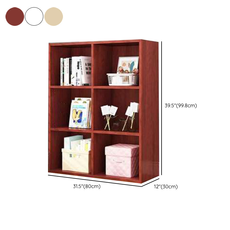 Engineered Wood Bookcase Standard Closed Back Scandinavian Bookshelf