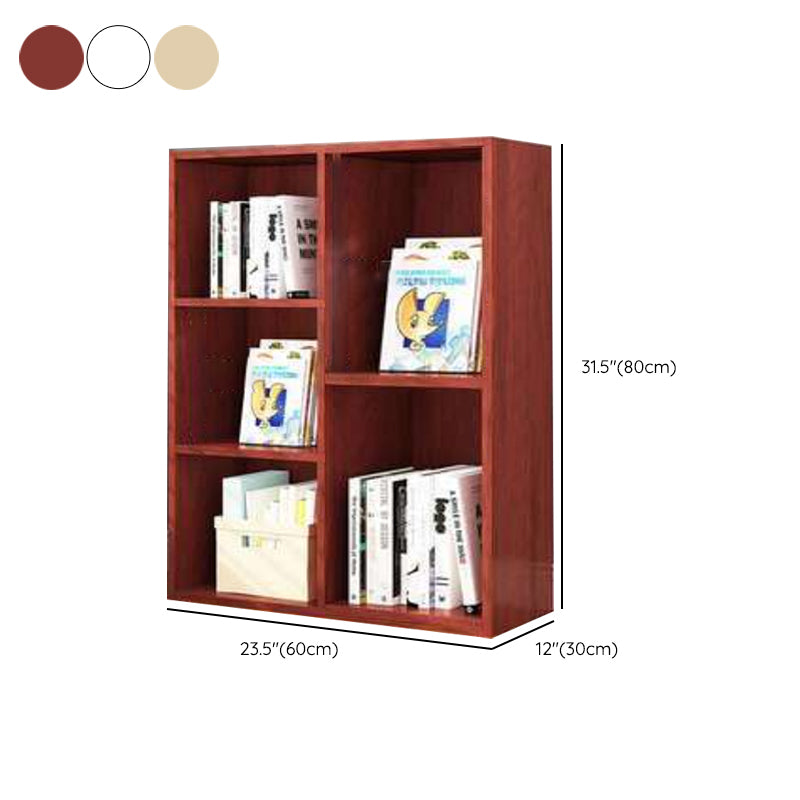 Engineered Wood Bookcase Standard Closed Back Scandinavian Bookshelf