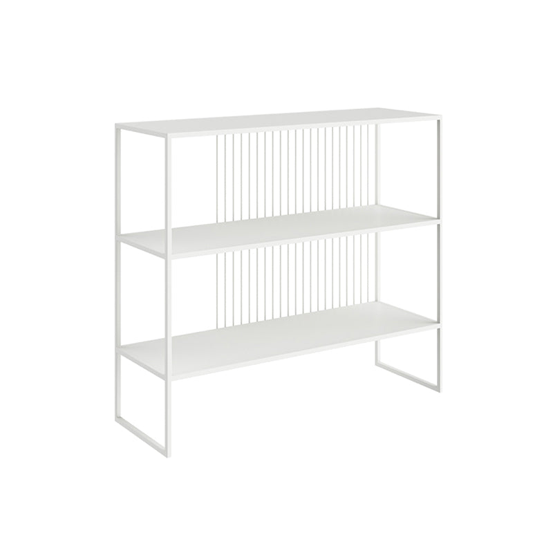 Contemporary Horizontal Metal Bookshelf Open Back Bookcase with Shelves