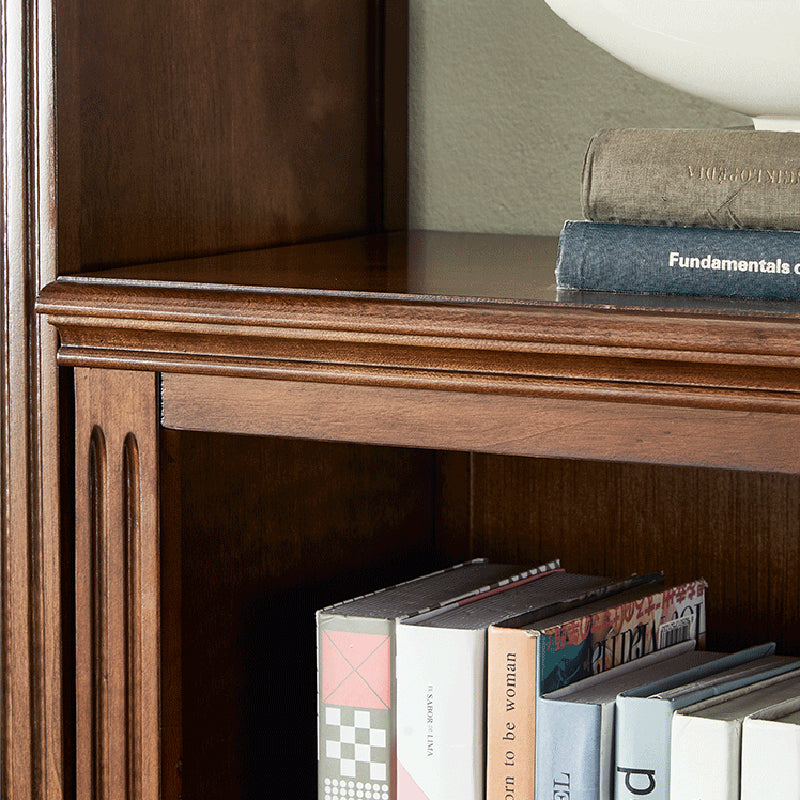 Contemporary Closed Back Standard Bookshelf Wooden Bookcase for Study Room