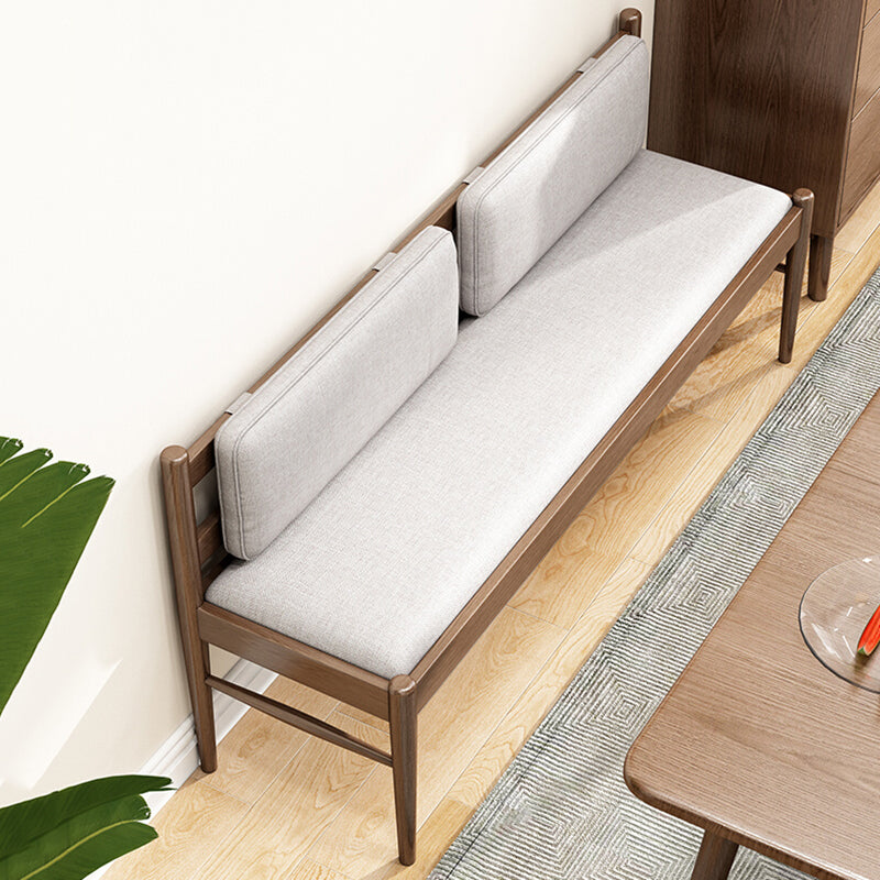 Rectangle Backrest Bench Modern Upholstered Seating Bench for Restaurant Bedroom