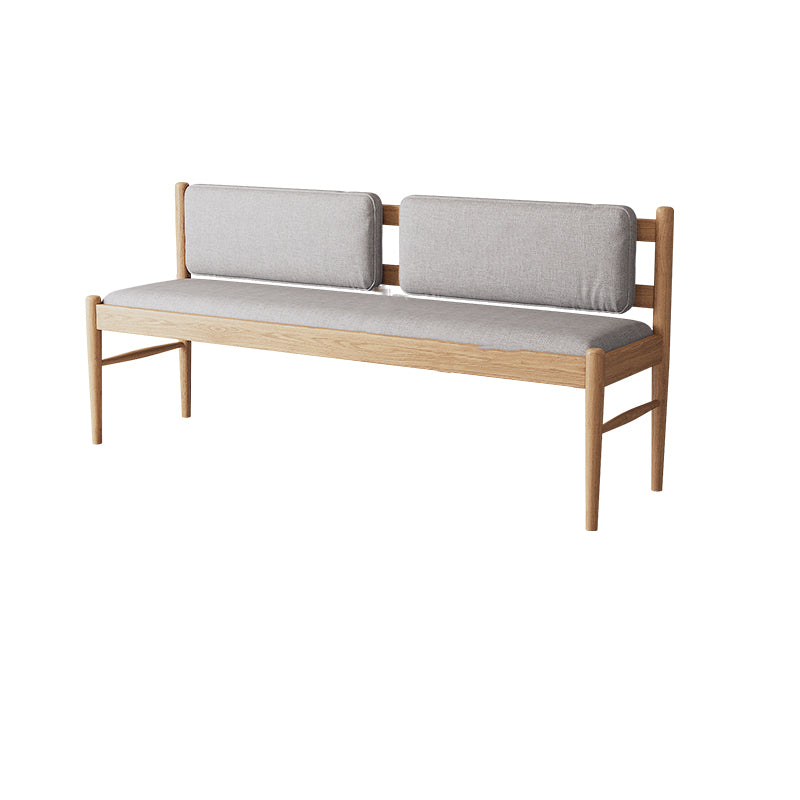 Rectangle Backrest Bench Modern Upholstered Seating Bench for Restaurant Bedroom