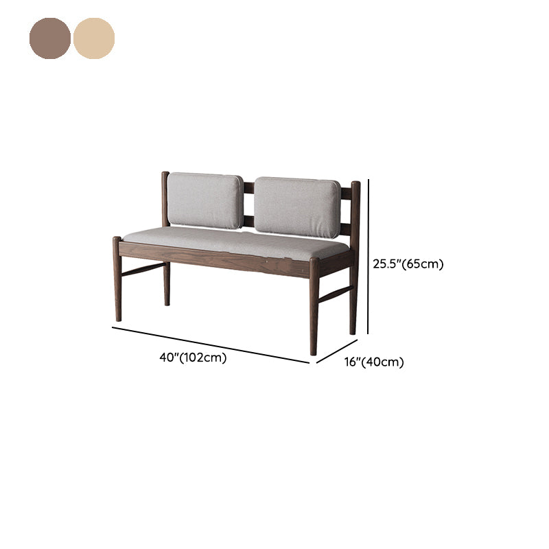 Rectangle Backrest Bench Modern Upholstered Seating Bench for Restaurant Bedroom