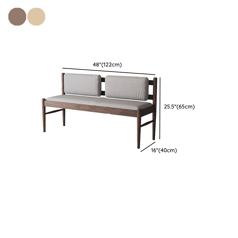 Rectangle Backrest Bench Modern Upholstered Seating Bench for Restaurant Bedroom