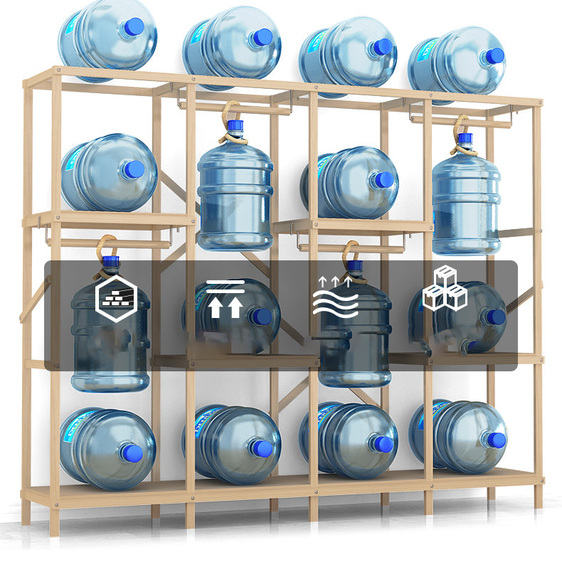 Solid Pine Wood Frame Wardrobe Armoire Contemporary Multifunctional Wardrobe