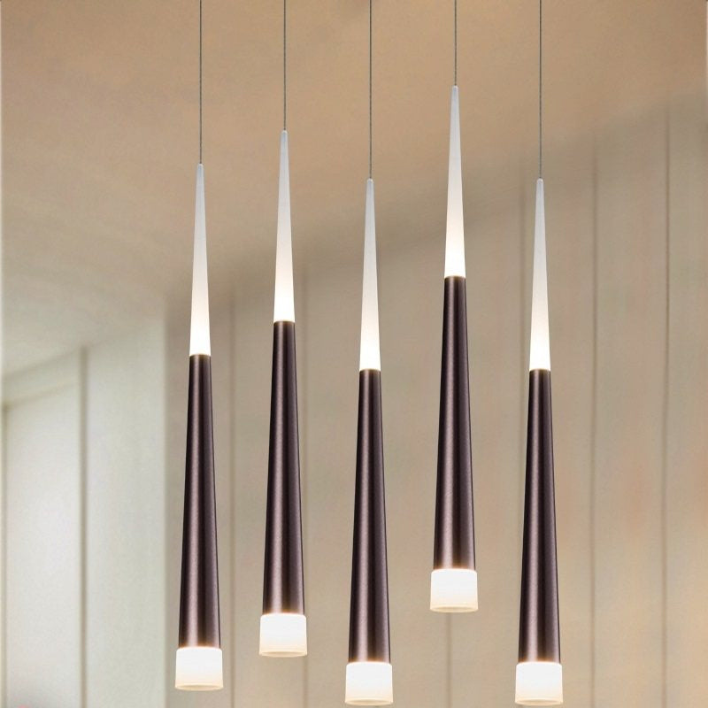 1/5/6 Lights colgante colgante colgante lámpara de metal simple de metal simple/marrón en cálido/blanco/neutral