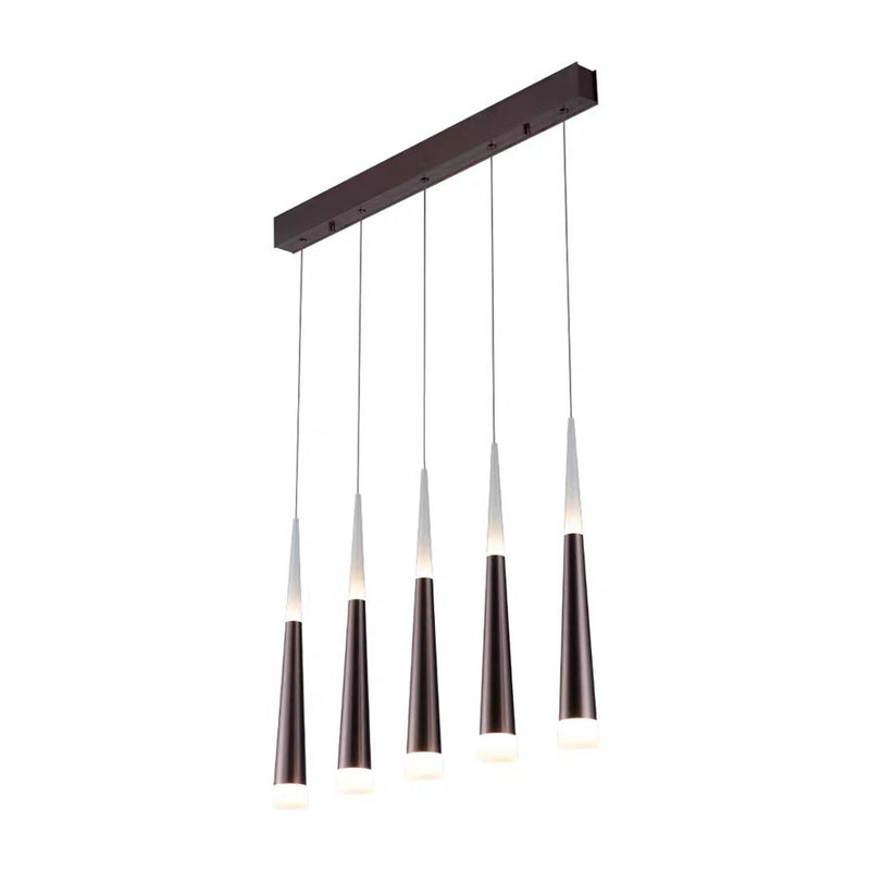 1/5/6 Lights colgante colgante colgante lámpara de metal simple de metal simple/marrón en cálido/blanco/neutral