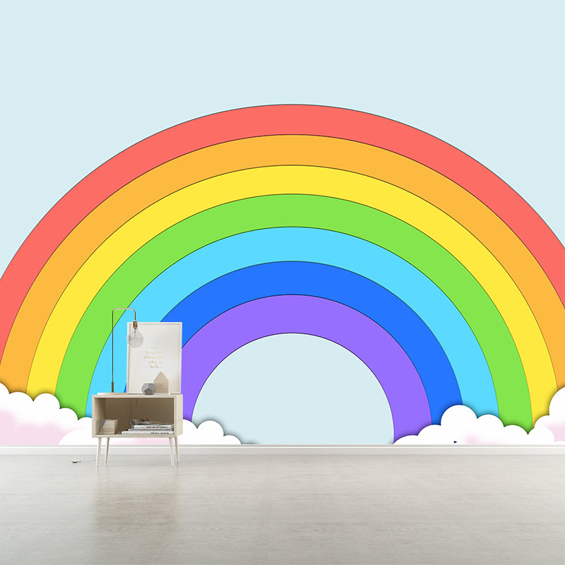 Environmental Cartoon Rainbow Illustration Wallpaper Bedroom Wall Mural