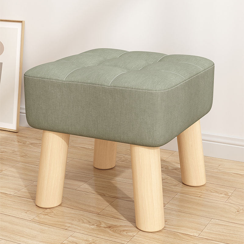 Modernism Ottoman Velvet Upholstered Fade Resistant Square Ottoman