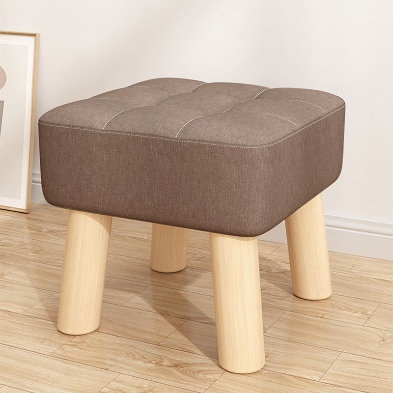 Modernism Ottoman Velvet Upholstered Fade Resistant Square Ottoman