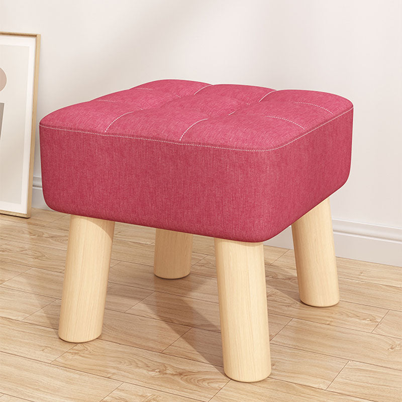 Modernism Ottoman Velvet Upholstered Fade Resistant Square Ottoman