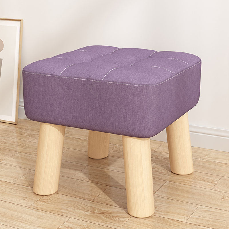 Modernism Ottoman Velvet Upholstered Fade Resistant Square Ottoman