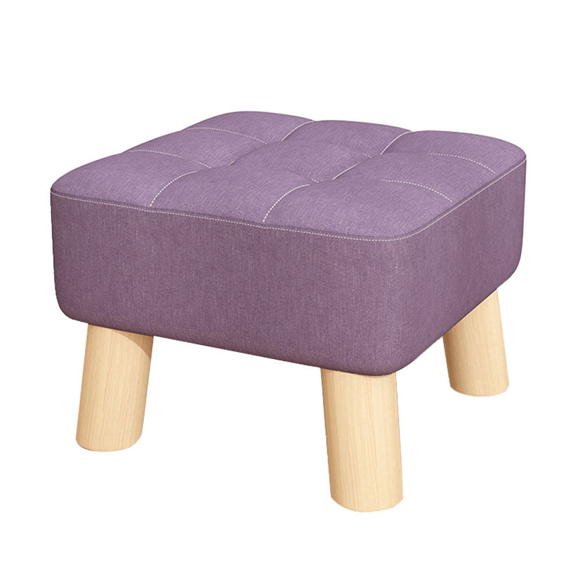 Modernism Ottoman Velvet Upholstered Fade Resistant Square Ottoman