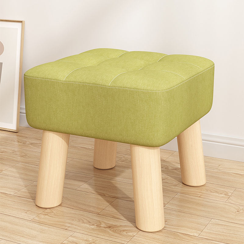 Modernism Ottoman Velvet Upholstered Fade Resistant Square Ottoman