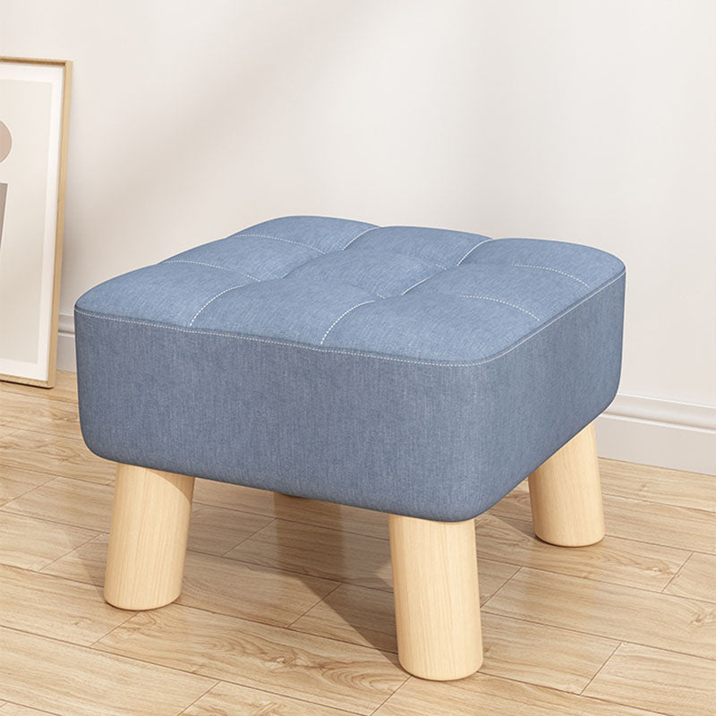 Modernism Ottoman Velvet Upholstered Fade Resistant Square Ottoman