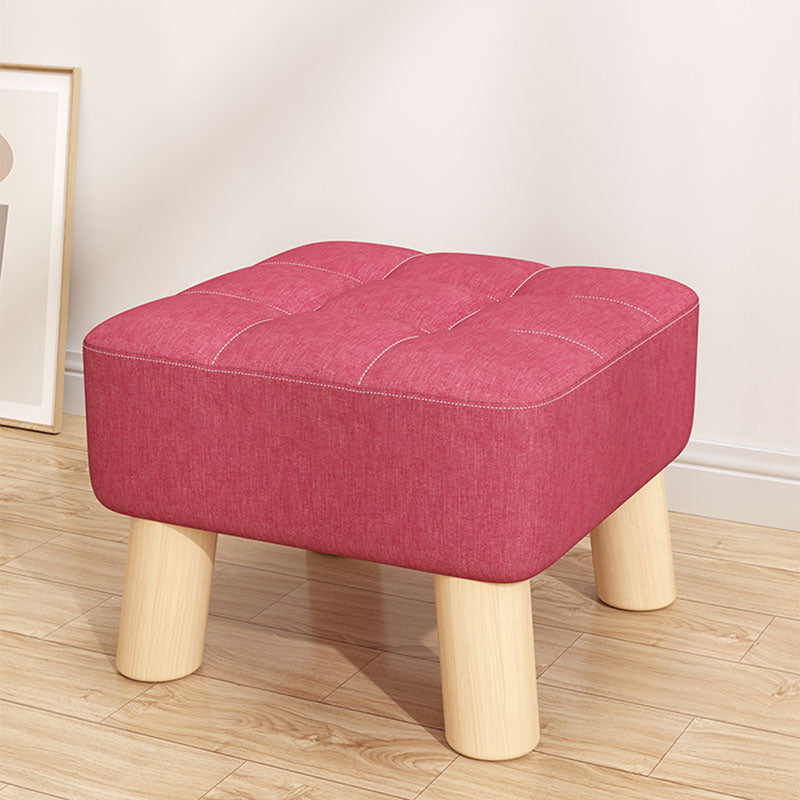 Modernism Ottoman Velvet Upholstered Fade Resistant Square Ottoman