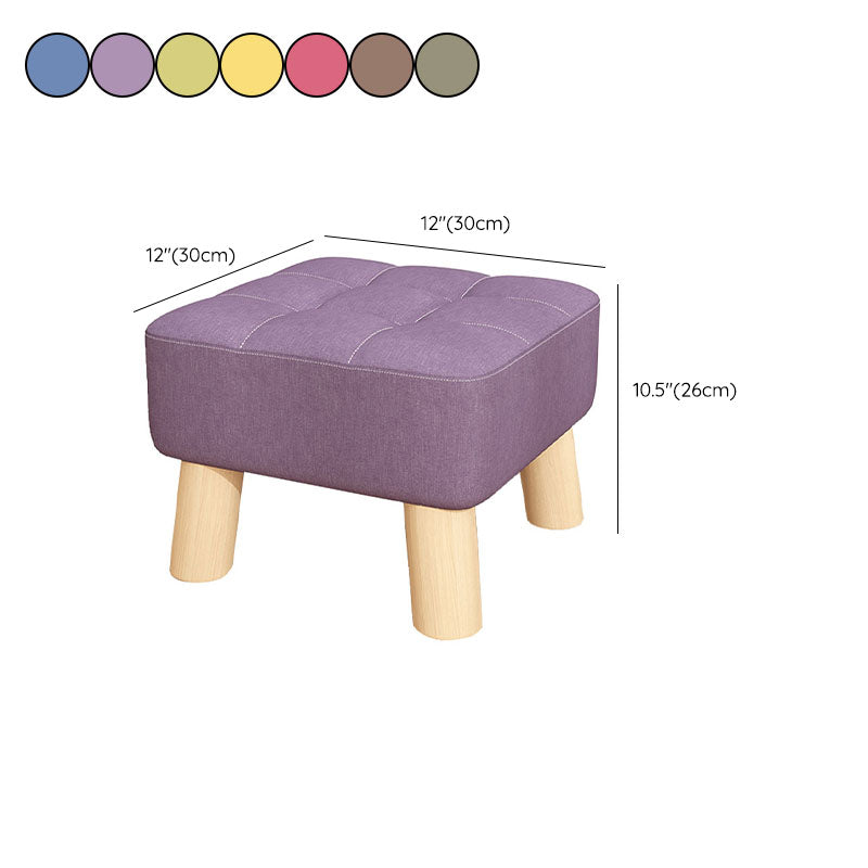 Modernism Ottoman Velvet Upholstered Fade Resistant Square Ottoman