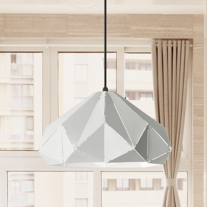 Origami Metal Hanging Pendant Light Contemporary 1 Light Blue/Pink/Yellow Ceiling Light