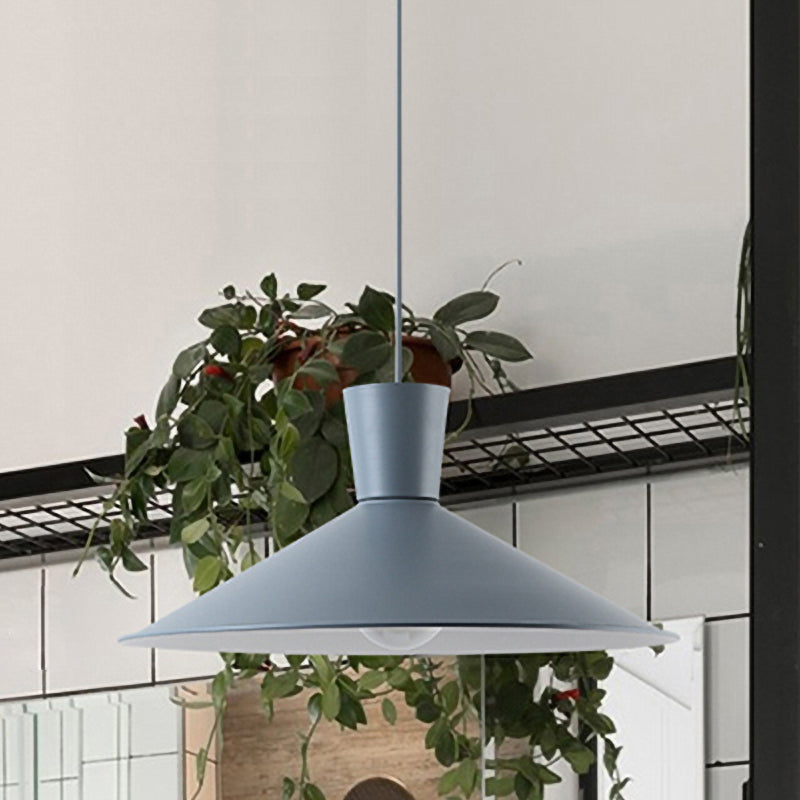 Cono rosa/blu/grigio giù per il ciondolo di illuminazione Nordic 1 Luce a sospensione in metallo Light