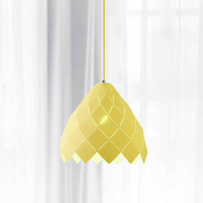 Luz de colgante de empalme geométrico metal nórdico 1 rosa claro/amarillo/verde Kit de luz colgante