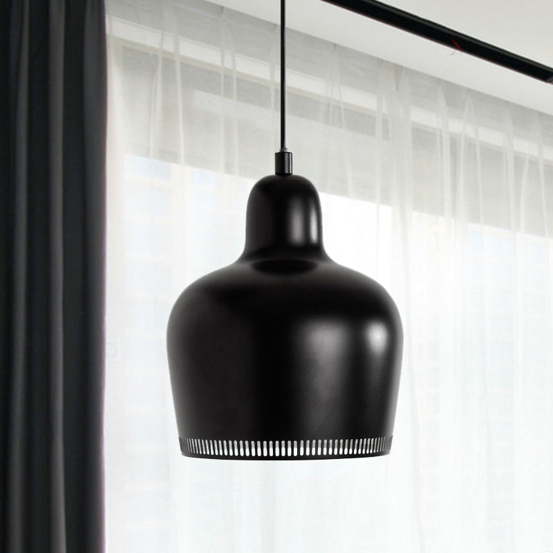 Posteo de suspensión Bell Drop de metal nórdico 1 Rosa claro/azul/amarillo Luz de techo colgante para dormitorio