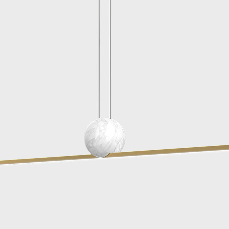Simple Shape Modern Pendant Lighting Fixtures Metal 1 Light Island Light Fixture for Dining Room