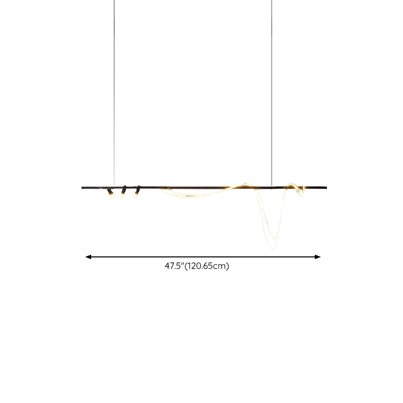 Modern Pendant Lighting Fixtures 5 Lights Island Light Fixture for Dining Room