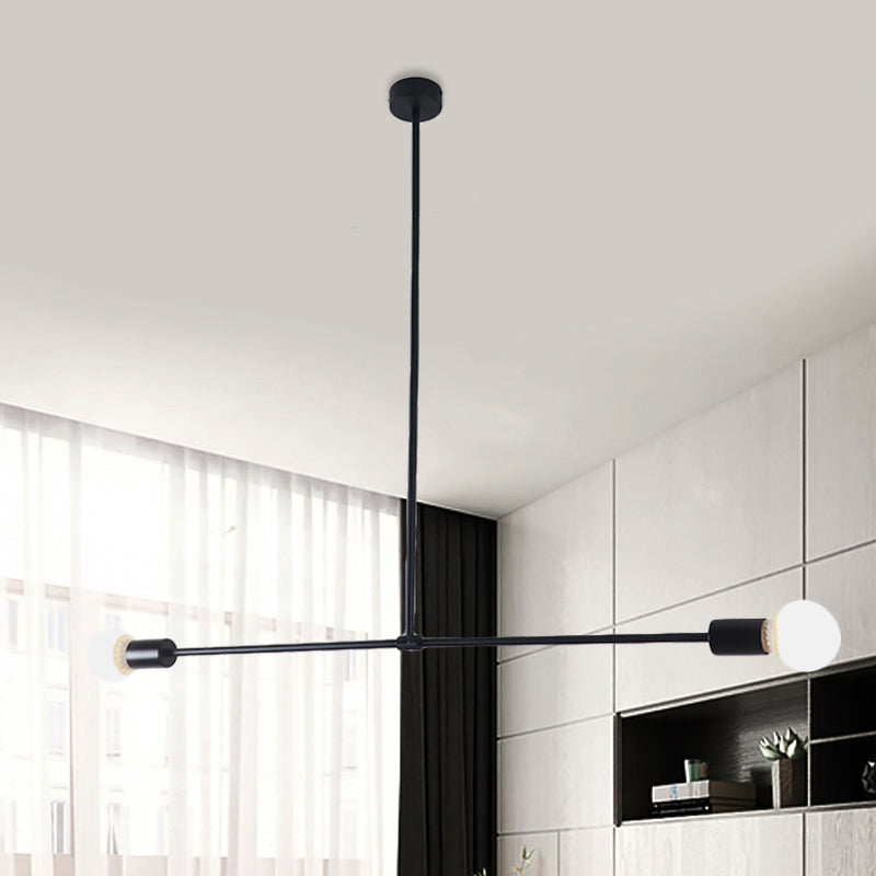 31,5 "/39" W Lampada lampadario a vista moderno in stile moderno Metal 2 Himping Impiccio in nero/oro