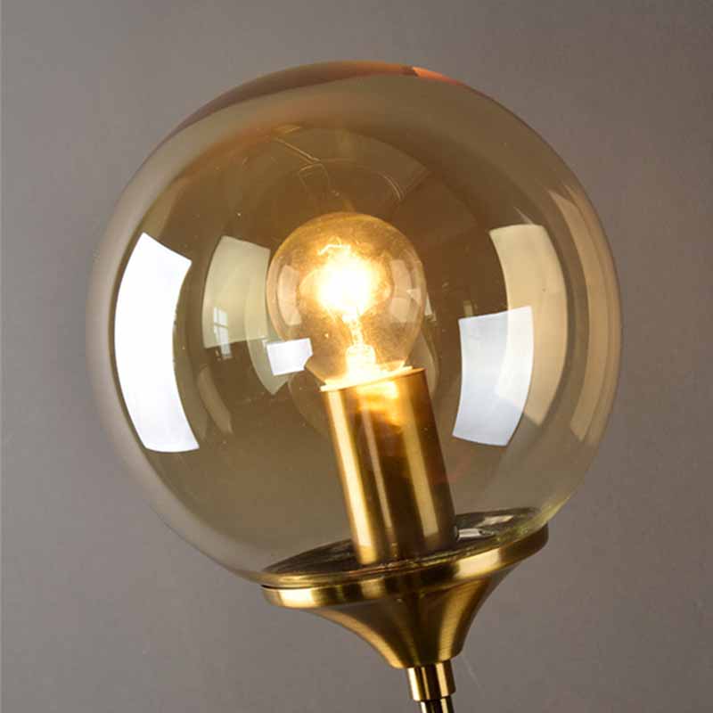 Single Golden Finish Modernism Glass Shade Unique Bathroom Vanity Light