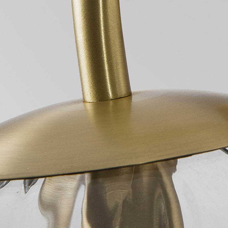 Single Modernism Golden Finish Glass Shade Unique Bathroom Vanity Light