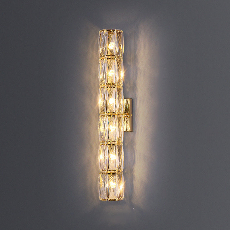 2/4/6-Light Modernism Golden/Chrome Crystal Shade Unique Bathroom Vanity Light