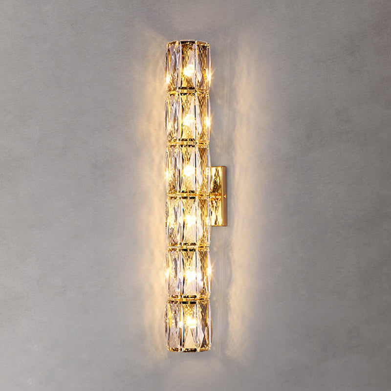 2/4/6-Light Modernism Golden/Chrome Crystal Shade Unique Bathroom Vanity Light