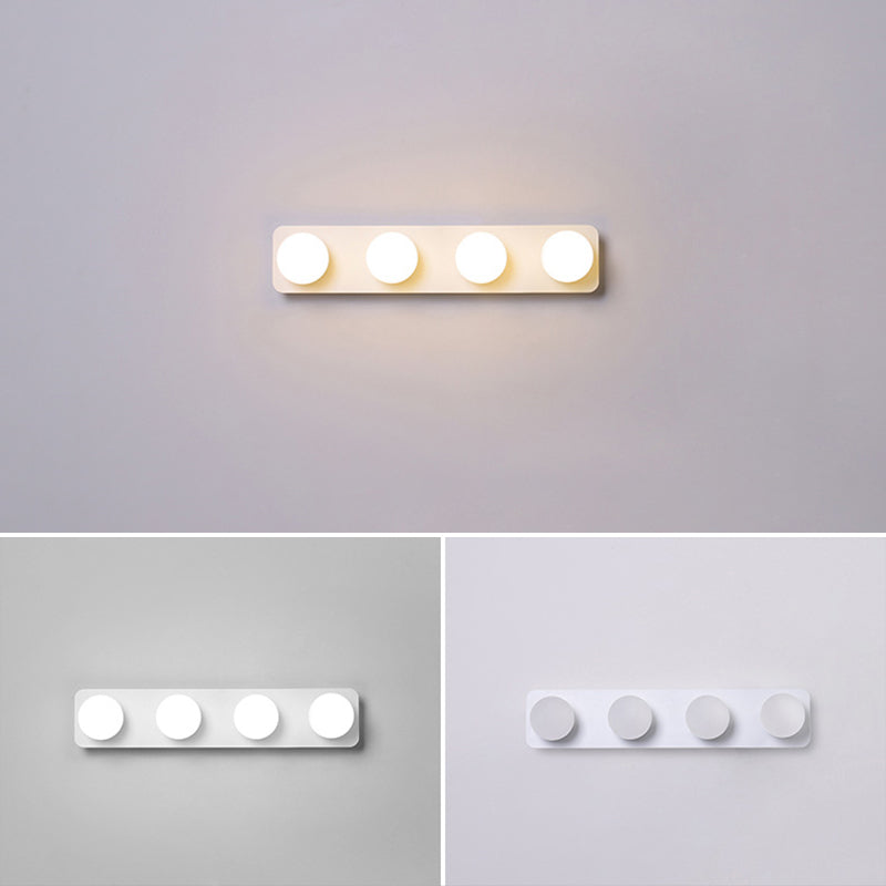 Modern Rectangle Shape Vanity Light with Acrylic Shade for Powder Room Washroom