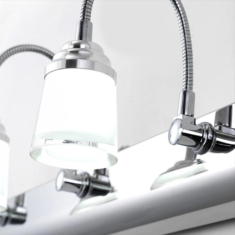 Contemporary Rectangle Shape Vanity Light with Acrylic Shade for Shower Room