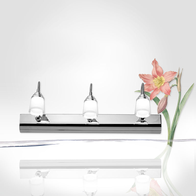 Contemporary Rectangle Shape Vanity Light with Acrylic Shade for Shower Room