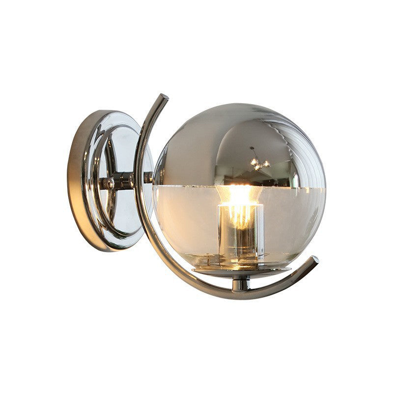 Simple Shape Wall Light Fixture Modern Glass Wall Light Fixtures in Gray