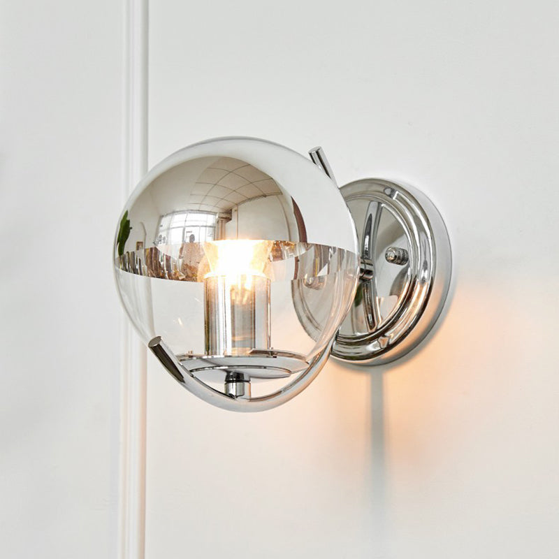 Simple Shape Wall Light Fixture Modern Glass Wall Light Fixtures in Gray