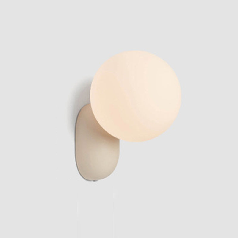 Contemporary Minimalist Wall Light Fixture with PE Shade for Sitting Room